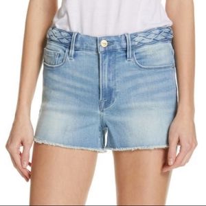 FRAME Le Cutoff Braid Waist Shorts